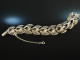Around 1970! Chic heavy statement bracelet from silver 925