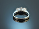 Around 1975! Finest Sapphire Brilliant Ring 0.4 ct White Gold 750