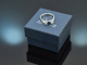 Around 1975! Finest Sapphire Brilliant Ring 0.4 ct White Gold 750
