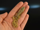 Around 1965! Fancy link fish pendant with chain silver 925 gold plated