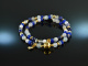 Sea Blue! Fancy Armband mit Aquamarin Lapis und Achat Silber 925 vergoldet