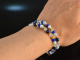 Sea Blue! Fancy Armband mit Aquamarin Lapis und Achat Silber 925 vergoldet