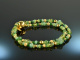 Elegant Emeralds! Fancy Armband 2reihig Smaragd Tsavorith Peridot Jade Silber 925 vergoldet