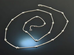 Sparkling! Elegant long necklace with diamonds 0.5 ct white gold 750