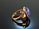 Big Blue! Gro&szlig;er Ring mit Tansanit Ros&eacute; Gold 750