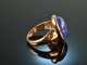 Big Blue! Gro&szlig;er Ring mit Tansanit Ros&eacute; Gold 750