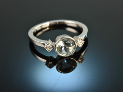 Zartes Blau! Feinster Diamant Aquamarin Ring Wei&szlig;...