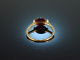 Deep Red! Zarter Ring mit Diamanten und Rhodolith Gold 585
