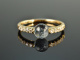 Feines Blau! Sch&ouml;ner Diamant Ring mit blauem Turmalin Gold 585