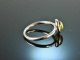 Fine Green! Schlichter Peridot Ring Wei&szlig; Gold 750