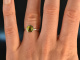 Fine Green! Schlichter Peridot Ring Wei&szlig; Gold 750