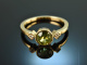 Bright Green! Wundervoller Peridot Ring mit Diamanten Gold 750