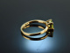 Green Carrée! Feiner Peridot Ring Gold 750