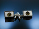 Art Deco Manschettenknpfe Silber Email Freimaurer-Emblem Boston enamel cufflinks