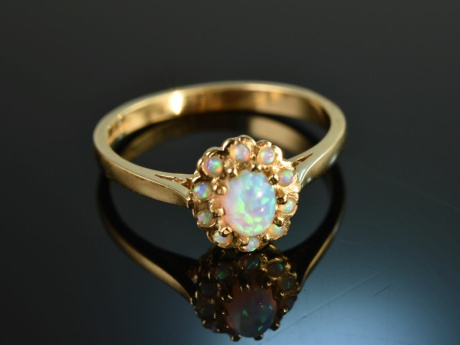 England um 1980! Sch&ouml;ner Opal Ring Gold 375