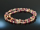 Ruby July! Fancy Armband Rubin Opal Rosenquarz Achat Silber 925 ros&eacute;vergoldet