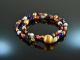 Ancient Chic! Fancy Armband Koralle Lapis Sodalith Calcedon Silber 925 vergoldet