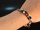 Ancient Chic! Fancy Armband Koralle Lapis Sodalith Calcedon Silber 925 vergoldet