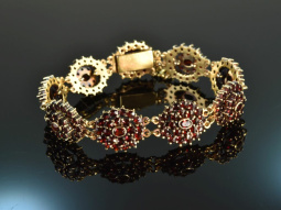 Around 1980! Classic bohemian garnet bracelet silver 835...