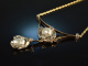 &Ouml;sterreich um 1900! Historisches Collier mit Naturperlen und Diamanten Gold 585