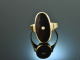 Um 1930! Sch&ouml;ner Onyx Ring mit Diamant Gold 333