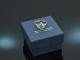 Around 1970! Precious Emerald Diamond Ring White Gold 585