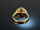 Italien um 1985! Hochwertiger Rubin Brillant Ring 0,6 ct Gold 750