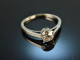 Wien um 1920! Schöner Altschliff Solitär Diamant Ring 0,55 ct Weiß Gold 585