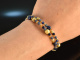 Starry Night! Fancy Armband 2-reihig Saphir Lapislazuli Citrin Sodalith Silber 925 vergoldet