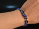 Mary Blue! Fancy Armband 2-reihig Sodalith Lapislazuli Achat Silber 925 vergoldet