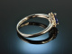 Edles Blau! Saphir Diamant Ring Wei&szlig; Gold 750