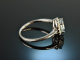 Delicate blue! Beautiful ring with blue topaz and diamonds white gold 750
