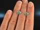 Kleine Fliege! H&uuml;bsche Ohrringe Smaragde Brillanten Wei&szlig; Gold 750