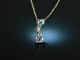 Sky Blue! Collier mit Blau Topasen und Brillant Wei&szlig; Gold 750