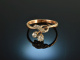 Um 1900! Historischer Diamant Ring Ros&eacute; Gold 585