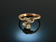 Um 1900! Historischer Diamant Ring Ros&eacute; Gold 585