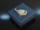 Around 1970! Finest Large Opal Diamond Pendant White Gold 585