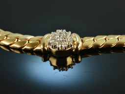 Around 1985! Classic tank necklace with diamonds 0.6 ct...