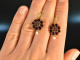 Beautiful garnet traditional earrings with pearl gold plated