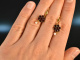 Beautiful garnet traditional earrings with pearl gold plated