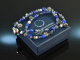 Wild West Blue! Fancy Armband 2-reihig mit Labradorit Sodalith Achat Lapislazuli Silber 925