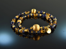 Starry Night! Fancy Armband 2-reihig Saphir Lapislazuli...
