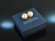 Around 1990! Classic ear clips with Mabe pearls gold 585