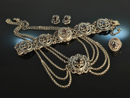 Around 1980! 4-piece traditional costume set necklace...