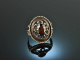 Around 1980! 4-piece traditional costume set necklace watch ring and ear clips garnet silver 835