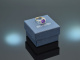 Around 1975! Chic Vintage Ring with Amethyst and Diamonds White Gold 585