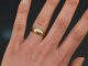 Um 1985! Hochwertiger Band Ring mit Brillant 0,2 ct Gold 585