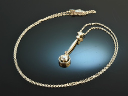 M&uuml;nchen um 1910! Feines Diamant Lavali&egrave;re Collier Platin Gold 585