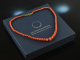 Around 1960! Mediterranean coral necklace with gold plated silver clasp