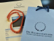 Around 1960! Mediterranean coral necklace with gold plated silver clasp